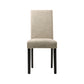 Upholstered Armless Dining Chairs Solid Back Side Chair with Wood Legs Off-White 1 Piece Black Clearhalo ' kitchen&dining_furn' 'Dining Chairs' 'Dining Tables & Seating' 'dining_chair' 'furn' 'furn_dining_chair' 'Furniture' 'furniture_dining_chair' 'Kitchen & Dining Furniture' 'kitchen' 3853373