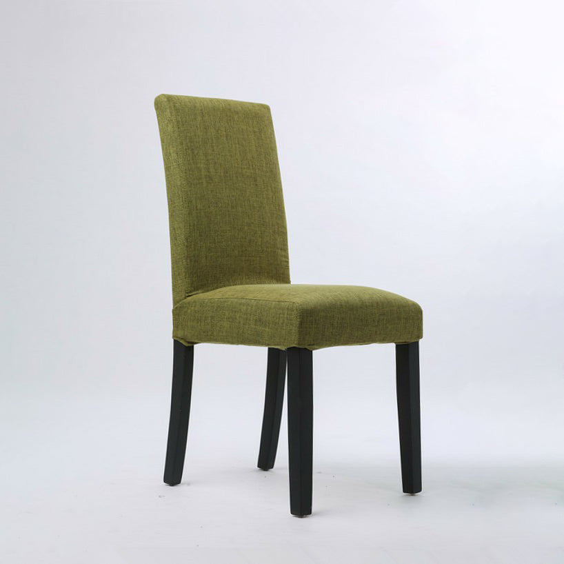 Upholstered Armless Dining Chairs Solid Back Side Chair with Wood Legs Clearhalo ' kitchen&dining_furn' 'Dining Chairs' 'Dining Tables & Seating' 'dining_chair' 'furn' 'furn_dining_chair' 'Furniture' 'furniture_dining_chair' 'Kitchen & Dining Furniture' 'kitchen' 3853375