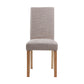 Upholstered Armless Dining Chairs Solid Back Side Chair with Wood Legs Off-White 1 Piece Natural Wood Clearhalo ' kitchen&dining_furn' 'Dining Chairs' 'Dining Tables & Seating' 'dining_chair' 'furn' 'furn_dining_chair' 'Furniture' 'furniture_dining_chair' 'Kitchen & Dining Furniture' 'kitchen' 3853378