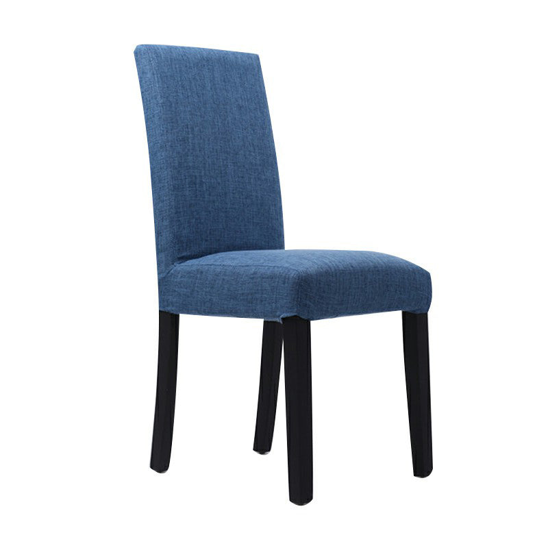 Upholstered Armless Dining Chairs Solid Back Side Chair with Wood Legs Clearhalo ' kitchen&dining_furn' 'Dining Chairs' 'Dining Tables & Seating' 'dining_chair' 'furn' 'furn_dining_chair' 'Furniture' 'furniture_dining_chair' 'Kitchen & Dining Furniture' 'kitchen' 3853381