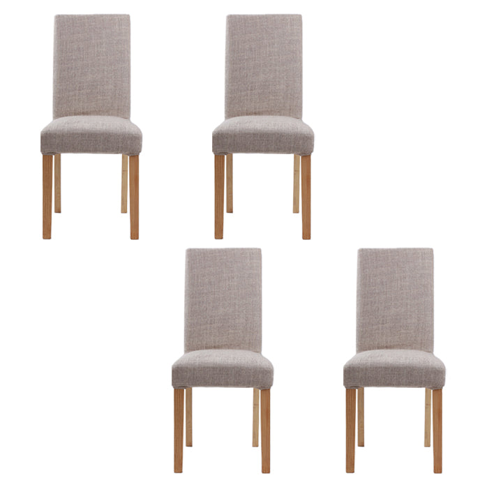 Upholstered Armless Dining Chairs Solid Back Side Chair with Wood Legs Off-White 4 Piece Set Natural Wood Clearhalo ' kitchen&dining_furn' 'Dining Chairs' 'Dining Tables & Seating' 'dining_chair' 'furn' 'furn_dining_chair' 'Furniture' 'furniture_dining_chair' 'Kitchen & Dining Furniture' 'kitchen' 3853382