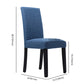 Upholstered Armless Dining Chairs Solid Back Side Chair with Wood Legs Clearhalo ' kitchen&dining_furn' 'Dining Chairs' 'Dining Tables & Seating' 'dining_chair' 'furn' 'furn_dining_chair' 'Furniture' 'furniture_dining_chair' 'Kitchen & Dining Furniture' 'kitchen' 3853383