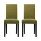 Upholstered Armless Dining Chairs Solid Back Side Chair with Wood Legs Green 2 Piece Set Black Clearhalo ' kitchen&dining_furn' 'Dining Chairs' 'Dining Tables & Seating' 'dining_chair' 'furn' 'furn_dining_chair' 'Furniture' 'furniture_dining_chair' 'Kitchen & Dining Furniture' 'kitchen' 3853387