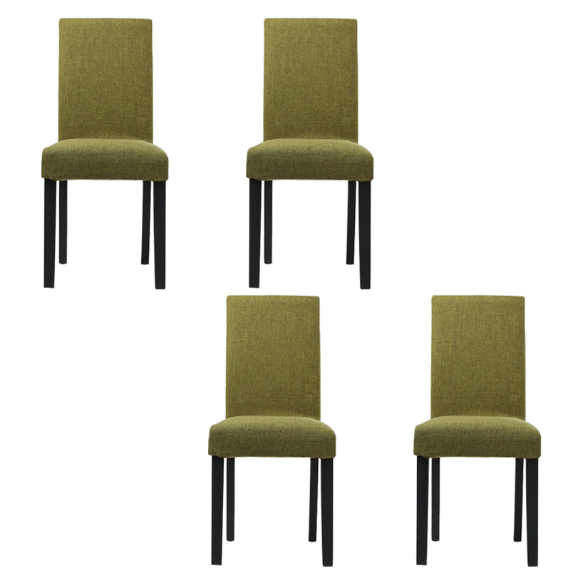 Upholstered Armless Dining Chairs Solid Back Side Chair with Wood Legs Green 4 Piece Set Black Clearhalo ' kitchen&dining_furn' 'Dining Chairs' 'Dining Tables & Seating' 'dining_chair' 'furn' 'furn_dining_chair' 'Furniture' 'furniture_dining_chair' 'Kitchen & Dining Furniture' 'kitchen' 3853388