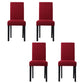 Upholstered Armless Dining Chairs Solid Back Side Chair with Wood Legs Red 4 Piece Set Black Clearhalo ' kitchen&dining_furn' 'Dining Chairs' 'Dining Tables & Seating' 'dining_chair' 'furn' 'furn_dining_chair' 'Furniture' 'furniture_dining_chair' 'Kitchen & Dining Furniture' 'kitchen' 3853391