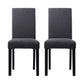 Upholstered Armless Dining Chairs Solid Back Side Chair with Wood Legs Grey 2 Piece Set Black Clearhalo ' kitchen&dining_furn' 'Dining Chairs' 'Dining Tables & Seating' 'dining_chair' 'furn' 'furn_dining_chair' 'Furniture' 'furniture_dining_chair' 'Kitchen & Dining Furniture' 'kitchen' 3853396
