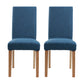 Upholstered Armless Dining Chairs Solid Back Side Chair with Wood Legs Blue 2 Piece Set Natural Wood Clearhalo ' kitchen&dining_furn' 'Dining Chairs' 'Dining Tables & Seating' 'dining_chair' 'furn' 'furn_dining_chair' 'Furniture' 'furniture_dining_chair' 'Kitchen & Dining Furniture' 'kitchen' 3853402