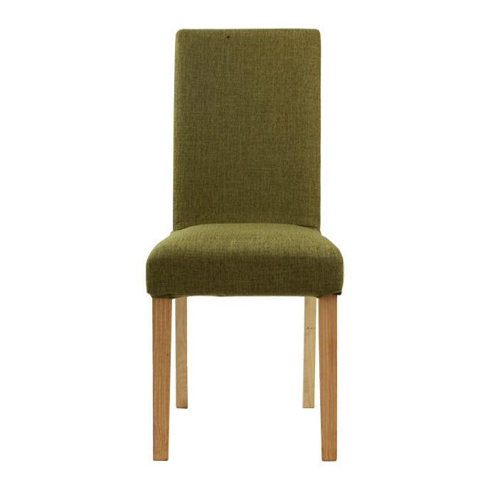Upholstered Armless Dining Chairs Solid Back Side Chair with Wood Legs Green 1 Piece Natural Wood Clearhalo ' kitchen&dining_furn' 'Dining Chairs' 'Dining Tables & Seating' 'dining_chair' 'furn' 'furn_dining_chair' 'Furniture' 'furniture_dining_chair' 'Kitchen & Dining Furniture' 'kitchen' 3853407