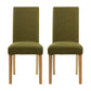 Upholstered Armless Dining Chairs Solid Back Side Chair with Wood Legs Green 2 Piece Set Natural Wood Clearhalo ' kitchen&dining_furn' 'Dining Chairs' 'Dining Tables & Seating' 'dining_chair' 'furn' 'furn_dining_chair' 'Furniture' 'furniture_dining_chair' 'Kitchen & Dining Furniture' 'kitchen' 3853408