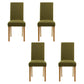 Upholstered Armless Dining Chairs Solid Back Side Chair with Wood Legs Green 4 Piece Set Natural Wood Clearhalo ' kitchen&dining_furn' 'Dining Chairs' 'Dining Tables & Seating' 'dining_chair' 'furn' 'furn_dining_chair' 'Furniture' 'furniture_dining_chair' 'Kitchen & Dining Furniture' 'kitchen' 3853409