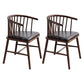 Modern Style Rubberwood Chair Windsor Back Side Kitchen Dining Room Chairs Black 2 Piece Set Walnut Clearhalo ' kitchen&dining_furn' 'Dining Chairs' 'Dining Tables & Seating' 'dining_chair' 'furn' 'furn_dining_chair' 'Furniture' 'furniture_dining_chair' 'Kitchen & Dining Furniture' 'kitchen' 3853413