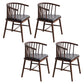 Modern Style Rubberwood Chair Windsor Back Side Kitchen Dining Room Chairs Black 4 Piece Set Walnut Clearhalo ' kitchen&dining_furn' 'Dining Chairs' 'Dining Tables & Seating' 'dining_chair' 'furn' 'furn_dining_chair' 'Furniture' 'furniture_dining_chair' 'Kitchen & Dining Furniture' 'kitchen' 3853415