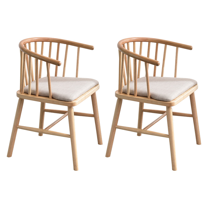 Modern Style Rubberwood Chair Windsor Back Side Kitchen Dining Room Chairs Grey 2 Piece Set Natural Wood Clearhalo ' kitchen&dining_furn' 'Dining Chairs' 'Dining Tables & Seating' 'dining_chair' 'furn' 'furn_dining_chair' 'Furniture' 'furniture_dining_chair' 'Kitchen & Dining Furniture' 'kitchen' 3853416