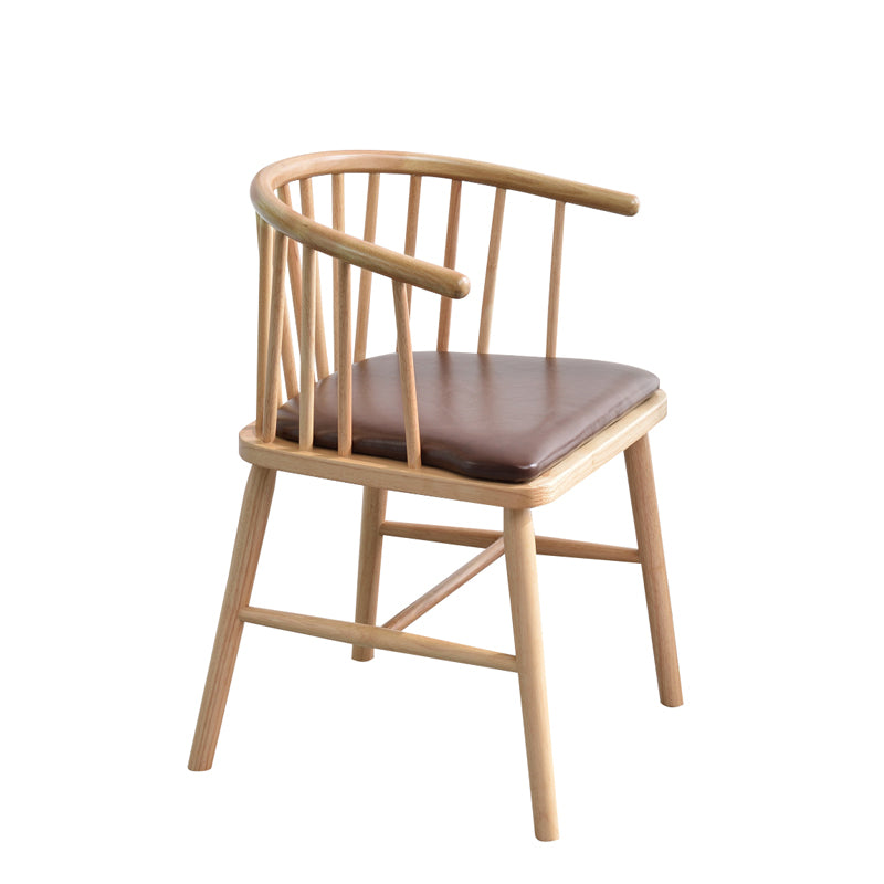 Modern Style Rubberwood Chair Windsor Back Side Kitchen Dining Room Chairs Clearhalo ' kitchen&dining_furn' 'Dining Chairs' 'Dining Tables & Seating' 'dining_chair' 'furn' 'furn_dining_chair' 'Furniture' 'furniture_dining_chair' 'Kitchen & Dining Furniture' 'kitchen' 3853418