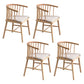 Modern Style Rubberwood Chair Windsor Back Side Kitchen Dining Room Chairs Grey 4 Piece Set Natural Wood Clearhalo ' kitchen&dining_furn' 'Dining Chairs' 'Dining Tables & Seating' 'dining_chair' 'furn' 'furn_dining_chair' 'Furniture' 'furniture_dining_chair' 'Kitchen & Dining Furniture' 'kitchen' 3853419