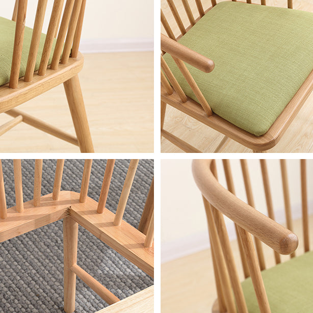 Modern Style Rubberwood Chair Windsor Back Side Kitchen Dining Room Chairs Clearhalo ' kitchen&dining_furn' 'Dining Chairs' 'Dining Tables & Seating' 'dining_chair' 'furn' 'furn_dining_chair' 'Furniture' 'furniture_dining_chair' 'Kitchen & Dining Furniture' 'kitchen' 3853420