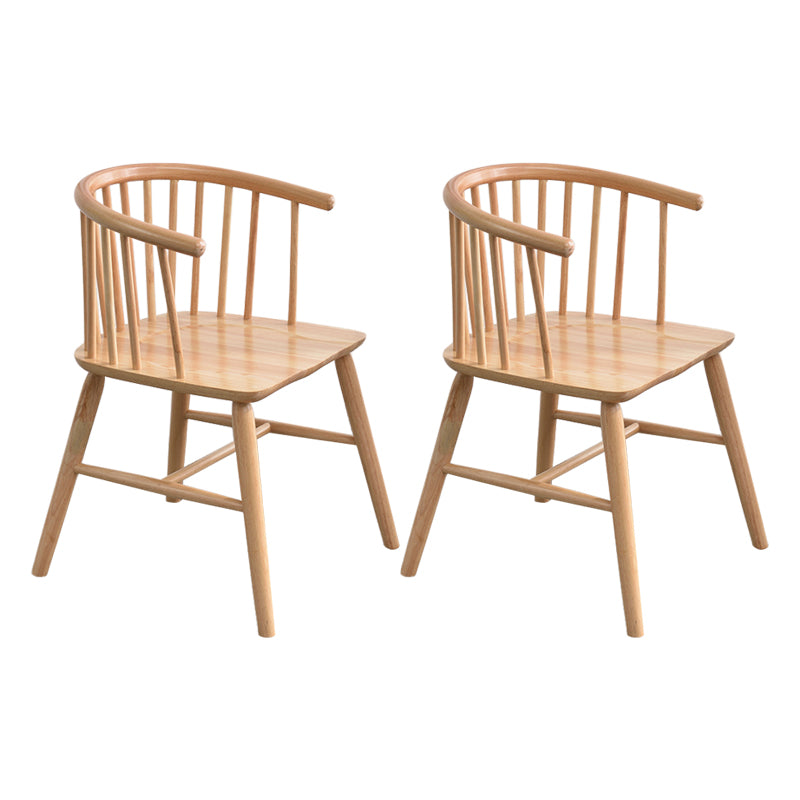 Modern Style Rubberwood Chair Windsor Back Side Kitchen Dining Room Chairs Light Wood 2 Piece Set Natural Wood Clearhalo ' kitchen&dining_furn' 'Dining Chairs' 'Dining Tables & Seating' 'dining_chair' 'furn' 'furn_dining_chair' 'Furniture' 'furniture_dining_chair' 'Kitchen & Dining Furniture' 'kitchen' 3853421