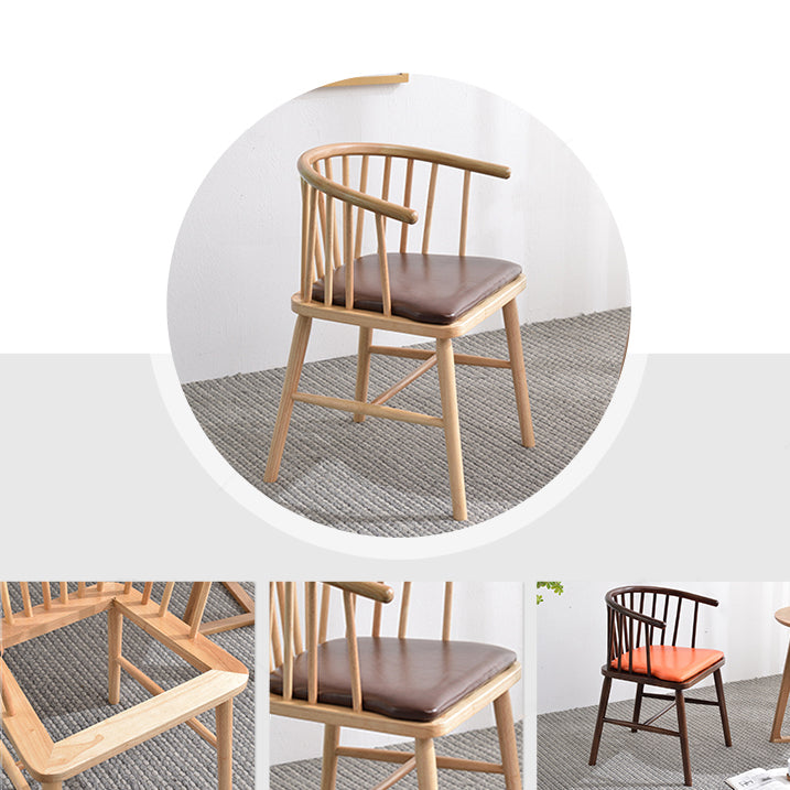 Modern Style Rubberwood Chair Windsor Back Side Kitchen Dining Room Chairs Clearhalo ' kitchen&dining_furn' 'Dining Chairs' 'Dining Tables & Seating' 'dining_chair' 'furn' 'furn_dining_chair' 'Furniture' 'furniture_dining_chair' 'Kitchen & Dining Furniture' 'kitchen' 3853422