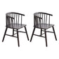 Modern Style Rubberwood Chair Windsor Back Side Kitchen Dining Room Chairs Light Wood 2 Piece Set Walnut Clearhalo ' kitchen&dining_furn' 'Dining Chairs' 'Dining Tables & Seating' 'dining_chair' 'furn' 'furn_dining_chair' 'Furniture' 'furniture_dining_chair' 'Kitchen & Dining Furniture' 'kitchen' 3853427