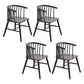 Modern Style Rubberwood Chair Windsor Back Side Kitchen Dining Room Chairs Light Wood 4 Piece Set Walnut Clearhalo ' kitchen&dining_furn' 'Dining Chairs' 'Dining Tables & Seating' 'dining_chair' 'furn' 'furn_dining_chair' 'Furniture' 'furniture_dining_chair' 'Kitchen & Dining Furniture' 'kitchen' 3853429