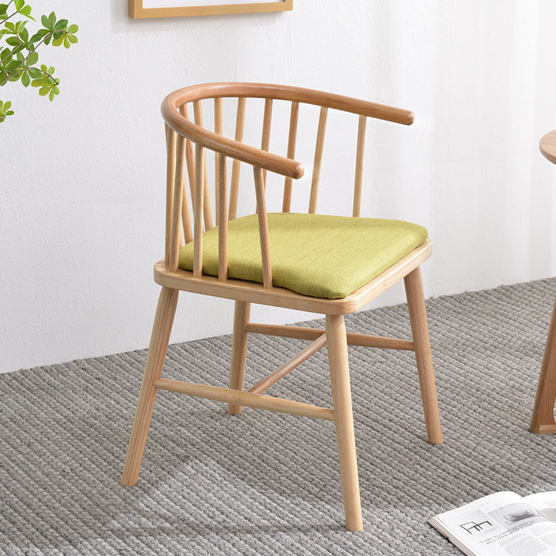 Modern Style Rubberwood Chair Windsor Back Side Kitchen Dining Room Chairs Green 1 Piece Natural Wood Clearhalo ' kitchen&dining_furn' 'Dining Chairs' 'Dining Tables & Seating' 'dining_chair' 'furn' 'furn_dining_chair' 'Furniture' 'furniture_dining_chair' 'Kitchen & Dining Furniture' 'kitchen' 3853430