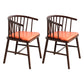 Modern Style Rubberwood Chair Windsor Back Side Kitchen Dining Room Chairs Orange-Red 2 Piece Set Walnut Clearhalo ' kitchen&dining_furn' 'Dining Chairs' 'Dining Tables & Seating' 'dining_chair' 'furn' 'furn_dining_chair' 'Furniture' 'furniture_dining_chair' 'Kitchen & Dining Furniture' 'kitchen' 3853440