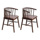 Modern Style Rubberwood Chair Windsor Back Side Kitchen Dining Room Chairs Red Brown 2 Piece Set Walnut Clearhalo ' kitchen&dining_furn' 'Dining Chairs' 'Dining Tables & Seating' 'dining_chair' 'furn' 'furn_dining_chair' 'Furniture' 'furniture_dining_chair' 'Kitchen & Dining Furniture' 'kitchen' 3853443