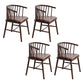 Modern Style Rubberwood Chair Windsor Back Side Kitchen Dining Room Chairs Red Brown 4 Piece Set Walnut Clearhalo ' kitchen&dining_furn' 'Dining Chairs' 'Dining Tables & Seating' 'dining_chair' 'furn' 'furn_dining_chair' 'Furniture' 'furniture_dining_chair' 'Kitchen & Dining Furniture' 'kitchen' 3853444