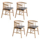 Modern Style Rubberwood Chair Windsor Back Side Kitchen Dining Room Chairs Black 4 Piece Set Natural Wood Clearhalo ' kitchen&dining_furn' 'Dining Chairs' 'Dining Tables & Seating' 'dining_chair' 'furn' 'furn_dining_chair' 'Furniture' 'furniture_dining_chair' 'Kitchen & Dining Furniture' 'kitchen' 3853447