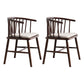 Modern Style Rubberwood Chair Windsor Back Side Kitchen Dining Room Chairs Light Gray 2 Piece Set Walnut Clearhalo ' kitchen&dining_furn' 'Dining Chairs' 'Dining Tables & Seating' 'dining_chair' 'furn' 'furn_dining_chair' 'Furniture' 'furniture_dining_chair' 'Kitchen & Dining Furniture' 'kitchen' 3853452