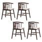 Modern Style Rubberwood Chair Windsor Back Side Kitchen Dining Room Chairs Light Gray 4 Piece Set Walnut Clearhalo ' kitchen&dining_furn' 'Dining Chairs' 'Dining Tables & Seating' 'dining_chair' 'furn' 'furn_dining_chair' 'Furniture' 'furniture_dining_chair' 'Kitchen & Dining Furniture' 'kitchen' 3853453