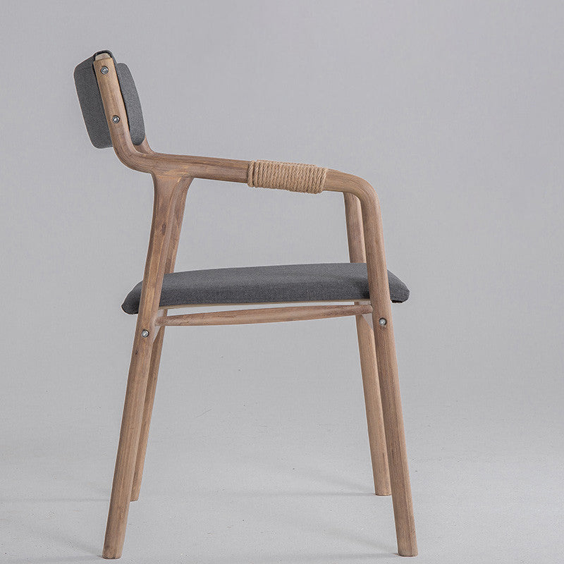 Upholstered Dining Armchair Bentwood Open Back Arm Single Chair with Wood Legs Clearhalo ' kitchen&dining_furn' 'Dining Chairs' 'Dining Tables & Seating' 'dining_chair' 'furn' 'furn_dining_chair' 'Furniture' 'furniture_dining_chair' 'Kitchen & Dining Furniture' 'kitchen' 3853456