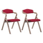 Country Style Dining Armchair Open Back Foldable Upholstered Arm Chairs Red 2 Piece Set Clearhalo ' kitchen&dining_furn' 'Dining Chairs' 'Dining Tables & Seating' 'dining_chair' 'furn' 'furn_dining_chair' 'Furniture' 'furniture_dining_chair' 'Kitchen & Dining Furniture' 'kitchen' 3853483