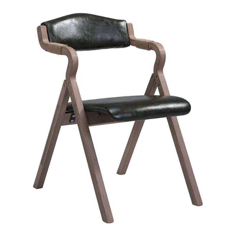 Country Style Dining Armchair Open Back Foldable Upholstered Arm Chairs Blackish Green 1 Piece Clearhalo ' kitchen&dining_furn' 'Dining Chairs' 'Dining Tables & Seating' 'dining_chair' 'furn' 'furn_dining_chair' 'Furniture' 'furniture_dining_chair' 'Kitchen & Dining Furniture' 'kitchen' 3853487