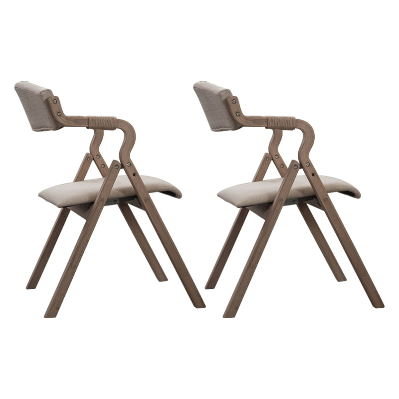 Country Style Dining Armchair Open Back Foldable Upholstered Arm Chairs Off-White 2 Piece Set Clearhalo ' kitchen&dining_furn' 'Dining Chairs' 'Dining Tables & Seating' 'dining_chair' 'furn' 'furn_dining_chair' 'Furniture' 'furniture_dining_chair' 'Kitchen & Dining Furniture' 'kitchen' 3853504