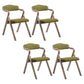 Country Style Dining Armchair Open Back Foldable Upholstered Arm Chairs Olive Green 4 Piece Set Clearhalo ' kitchen&dining_furn' 'Dining Chairs' 'Dining Tables & Seating' 'dining_chair' 'furn' 'furn_dining_chair' 'Furniture' 'furniture_dining_chair' 'Kitchen & Dining Furniture' 'kitchen' 3853511