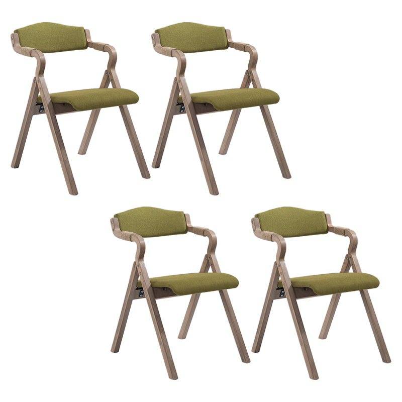 Country Style Dining Armchair Open Back Foldable Upholstered Arm Chairs Olive Green 4 Piece Set Clearhalo ' kitchen&dining_furn' 'Dining Chairs' 'Dining Tables & Seating' 'dining_chair' 'furn' 'furn_dining_chair' 'Furniture' 'furniture_dining_chair' 'Kitchen & Dining Furniture' 'kitchen' 3853511
