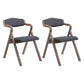 Country Style Dining Armchair Open Back Foldable Upholstered Arm Chairs Grey 2 Piece Set Clearhalo ' kitchen&dining_furn' 'Dining Chairs' 'Dining Tables & Seating' 'dining_chair' 'furn' 'furn_dining_chair' 'Furniture' 'furniture_dining_chair' 'Kitchen & Dining Furniture' 'kitchen' 3853513
