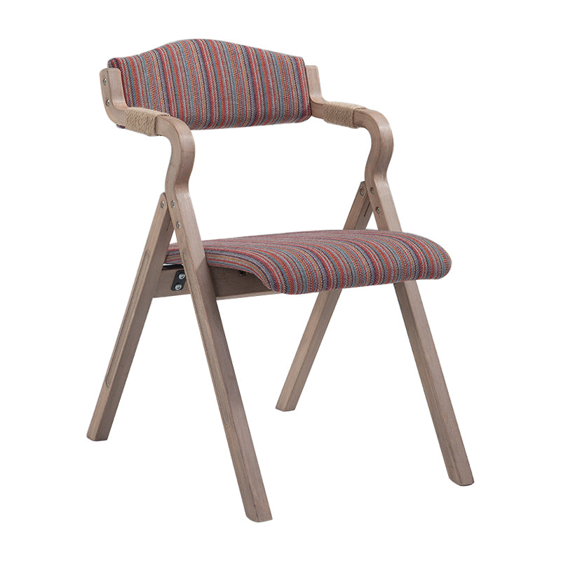 Country Style Dining Armchair Open Back Foldable Upholstered Arm Chairs Red-White-Blue 1 Piece Clearhalo ' kitchen&dining_furn' 'Dining Chairs' 'Dining Tables & Seating' 'dining_chair' 'furn' 'furn_dining_chair' 'Furniture' 'furniture_dining_chair' 'Kitchen & Dining Furniture' 'kitchen' 3853526