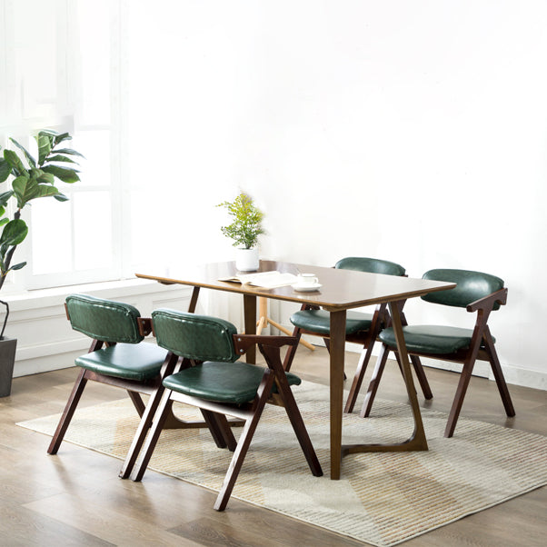 Open Back Dining Arm Chairs Foldable Upholstered Armchair with Wood Legs Clearhalo ' kitchen&dining_furn' 'Dining Chairs' 'Dining Tables & Seating' 'dining_chair' 'furn' 'furn_dining_chair' 'Furniture' 'furniture_dining_chair' 'Kitchen & Dining Furniture' 'kitchen' 3853540