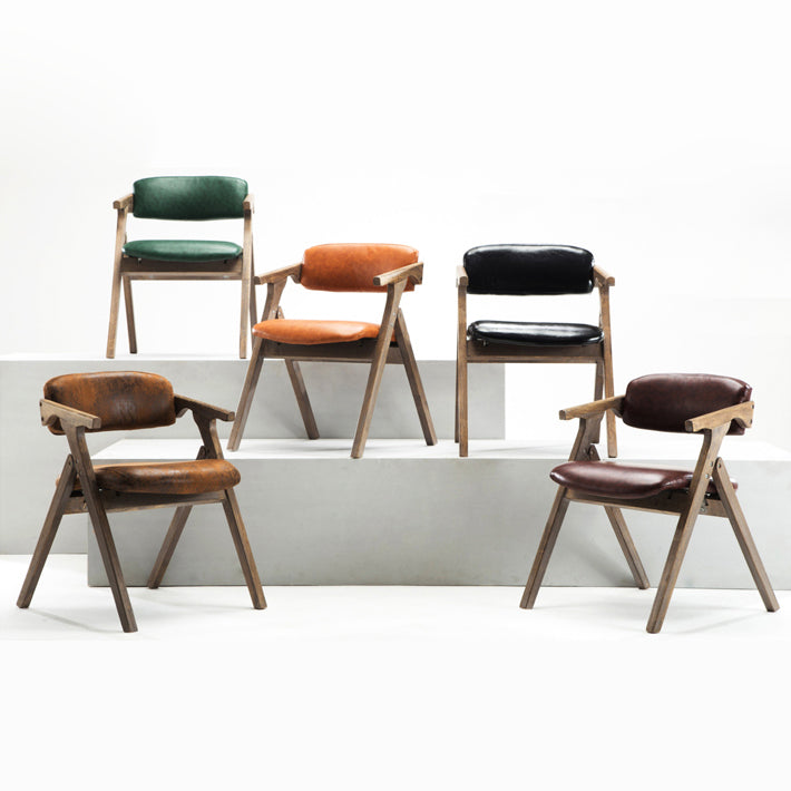 Open Back Dining Arm Chairs Foldable Upholstered Armchair with Wood Legs Clearhalo ' kitchen&dining_furn' 'Dining Chairs' 'Dining Tables & Seating' 'dining_chair' 'furn' 'furn_dining_chair' 'Furniture' 'furniture_dining_chair' 'Kitchen & Dining Furniture' 'kitchen' 3853541