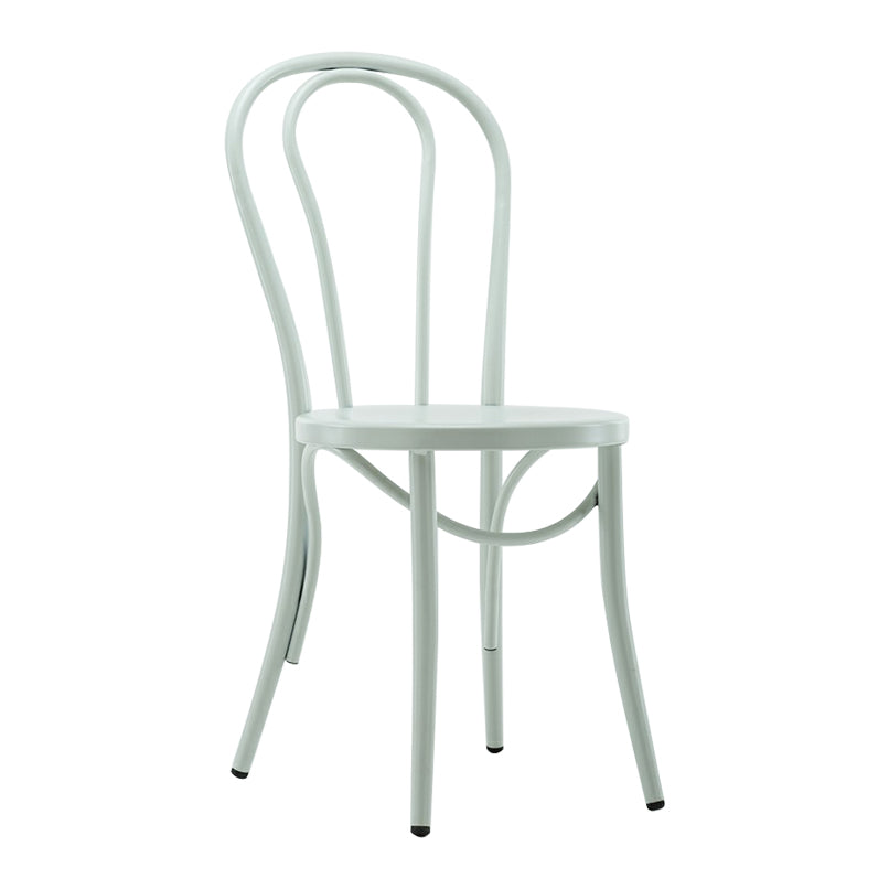 Contemporary Style Metal Dining Room Chairs Windsor Back Armless Chair for Kitchen White 1 Piece Clearhalo ' kitchen&dining_furn' 'Dining Chairs' 'Dining Tables & Seating' 'dining_chair' 'furn' 'furn_dining_chair' 'Furniture' 'furniture_dining_chair' 'Kitchen & Dining Furniture' 'kitchen' 3853581
