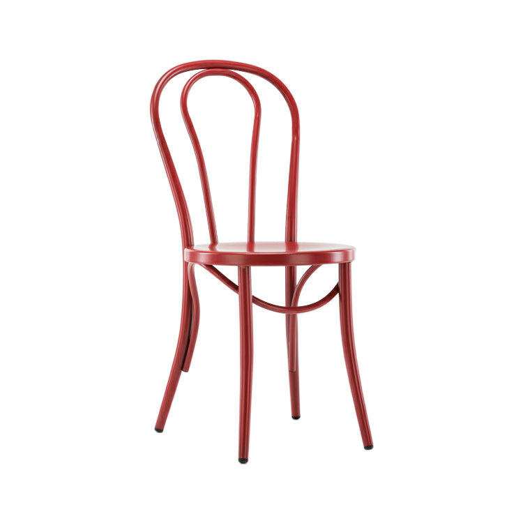 Contemporary Style Metal Dining Room Chairs Windsor Back Armless Chair for Kitchen Red 1 Piece Clearhalo ' kitchen&dining_furn' 'Dining Chairs' 'Dining Tables & Seating' 'dining_chair' 'furn' 'furn_dining_chair' 'Furniture' 'furniture_dining_chair' 'Kitchen & Dining Furniture' 'kitchen' 3853588