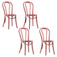 Contemporary Style Metal Dining Room Chairs Windsor Back Armless Chair for Kitchen Red 4 Piece Set Clearhalo ' kitchen&dining_furn' 'Dining Chairs' 'Dining Tables & Seating' 'dining_chair' 'furn' 'furn_dining_chair' 'Furniture' 'furniture_dining_chair' 'Kitchen & Dining Furniture' 'kitchen' 3853590
