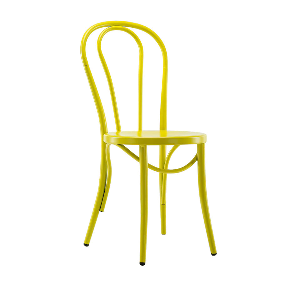 Contemporary Style Metal Dining Room Chairs Windsor Back Armless Chair for Kitchen Yellow 1 Piece Clearhalo ' kitchen&dining_furn' 'Dining Chairs' 'Dining Tables & Seating' 'dining_chair' 'furn' 'furn_dining_chair' 'Furniture' 'furniture_dining_chair' 'Kitchen & Dining Furniture' 'kitchen' 3853591