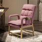 Contemporary Style Upholstered Side Chair Solid Back Arm Single Dining Chair for Home Use Pink Clearhalo ' kitchen&dining_furn' 'Dining Chairs' 'Dining Tables & Seating' 'dining_chair' 'furn' 'furn_dining_chair' 'Furniture' 'furniture_dining_chair' 'Kitchen & Dining Furniture' 'kitchen' 3853602