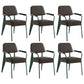 Industrial Style Dining Arm Chair Upholstered Open Back Armchairs with Metal Legs Grey Green Set of 6 Clearhalo ' kitchen&dining_furn' 'Dining Chairs' 'Dining Tables & Seating' 'dining_chair' 'Furniture' 'furniture_dining_chair' 'Kitchen & Dining Furniture' 'kitchen' 3853671