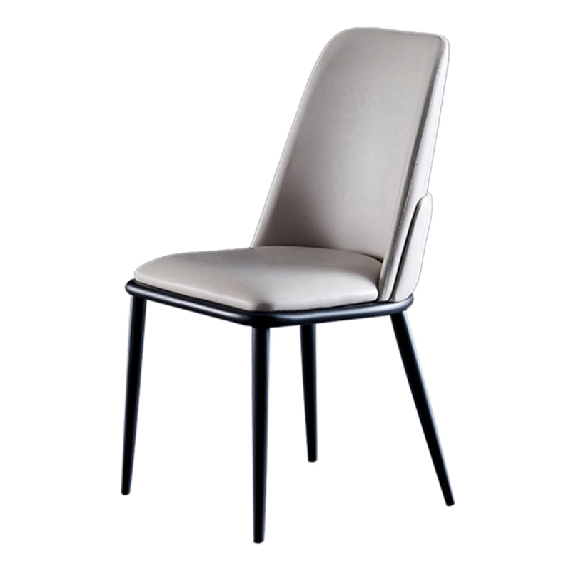 Contemporary Metal Dining Room Chairs Armless PU Leather Dining Chairs for Home Use Clearhalo ' kitchen&dining_furn' 'Dining Chairs' 'Dining Tables & Seating' 'dining_chair' 'furn' 'furn_dining_chair' 'Furniture' 'furniture_dining_chair' 'Kitchen & Dining Furniture' 'kitchen' 3853690