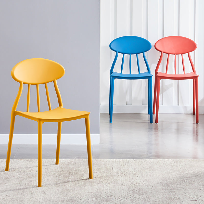Modern Kitchen Plastic Dining Chairs Open Back Dining Side Armless Chairs Clearhalo ' kitchen&dining_furn' 'Dining Chairs' 'Dining Tables & Seating' 'dining_chair' 'furn' 'furn_dining_chair' 'Furniture' 'furniture_dining_chair' 'Kitchen & Dining Furniture' 'kitchen' 3853703