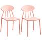 Modern Kitchen Plastic Dining Chairs Open Back Dining Side Armless Chairs Pink 2 Piece Set Clearhalo ' kitchen&dining_furn' 'Dining Chairs' 'Dining Tables & Seating' 'dining_chair' 'furn' 'furn_dining_chair' 'Furniture' 'furniture_dining_chair' 'Kitchen & Dining Furniture' 'kitchen' 3853706